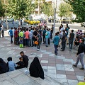 تجمع پناهجویان افغان مقابل سفارت آلمان در تهران