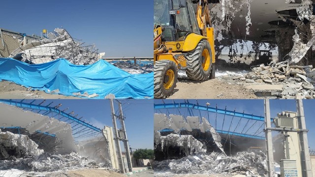 تخریب باغ تالار لوکس هزار متری در شهریار